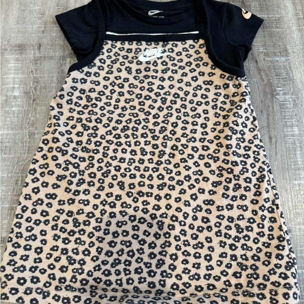 Nike toddler leopard dress set